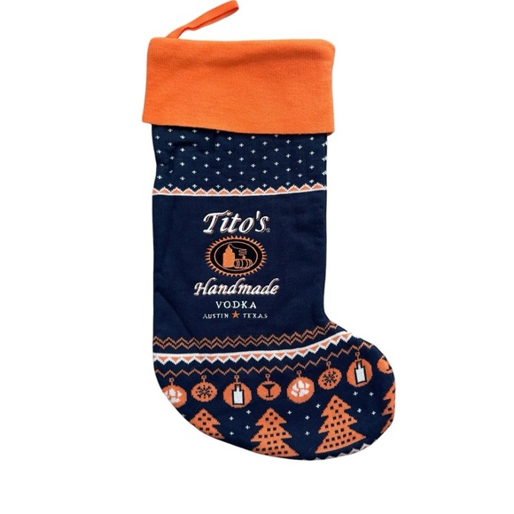 Tito's Vodka Christmas Stocking from 2024 Promotion Fully Lined 2-Sided Lot - Picture 2 of 5